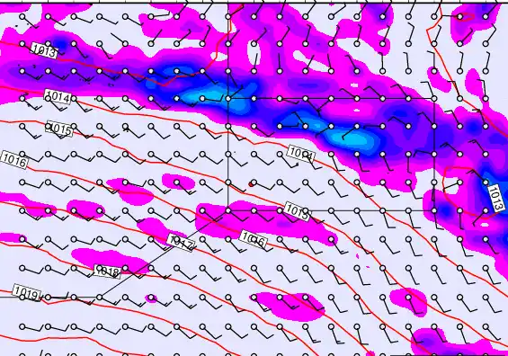 Pitcairn Island forecast chart for Sunday, January 4th, 2026 at 12:00 PM