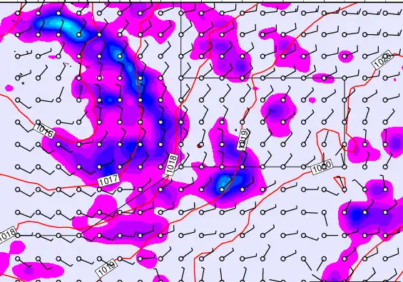 Pitcairn Island forecast chart for Wednesday, January 7th, 2026 at 6:00 AM