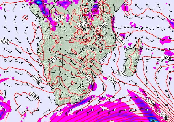 South Africa forecast chart for Wednesday, September 17th, 2025 at 6:00 AM