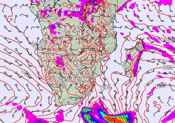 South Africa forecast chart for Tuesday, September 23rd, 2025 at 12:00 AM