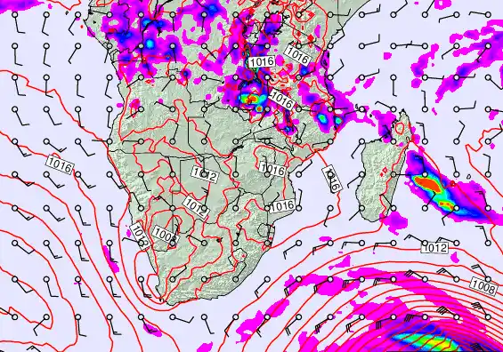 South Africa forecast chart for Saturday, November 22nd, 2025 at 6:00 AM