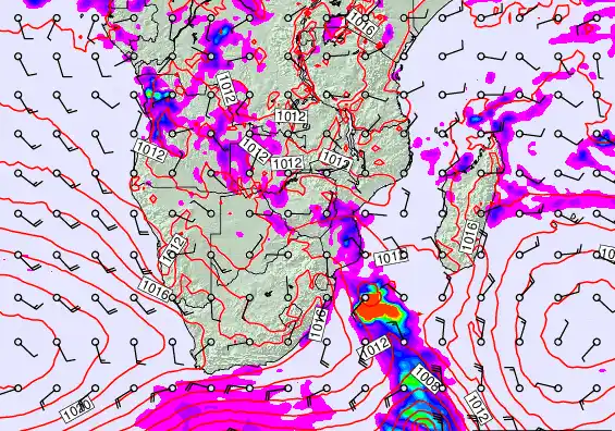 South Africa forecast chart for Sunday, November 30th, 2025 at 6:00 AM