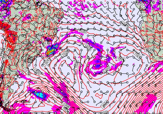 South Atlantic forecast chart for Wednesday, September 17th, 2025 at 12:00 AM