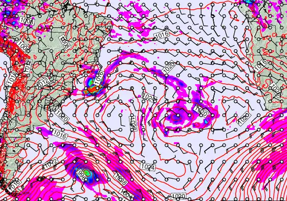 South Atlantic forecast chart for Wednesday, September 17th, 2025 at 6:00 AM