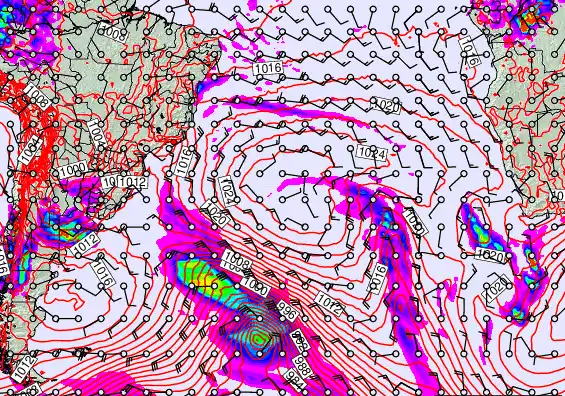 South Atlantic forecast chart for Saturday, September 20th, 2025 at 6:00 AM