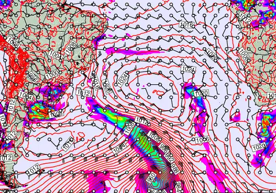 South Atlantic forecast chart for Saturday, September 20th, 2025 at 6:00 PM