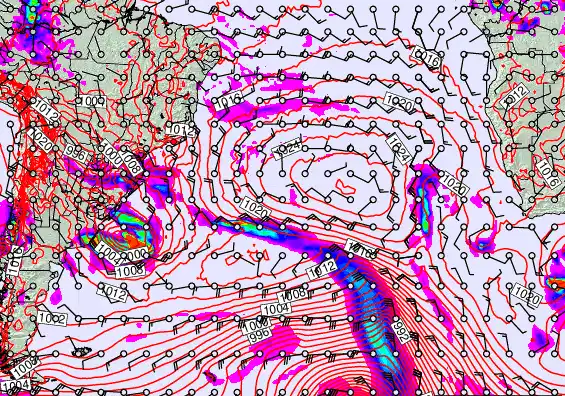 South Atlantic forecast chart for Sunday, September 21st, 2025 at 6:00 AM