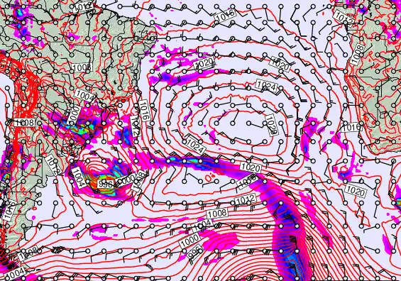 South Atlantic forecast chart for Sunday, September 21st, 2025 at 12:00 PM