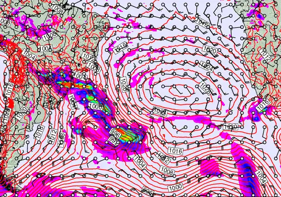 South Atlantic forecast chart for Monday, September 22nd, 2025 at 6:00 AM