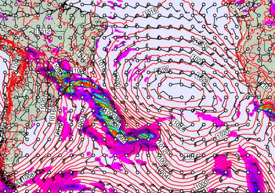 South Atlantic forecast chart for Monday, September 22nd, 2025 at 12:00 PM