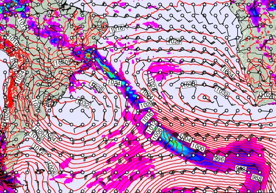 South Atlantic forecast chart for Wednesday, September 24th, 2025 at 6:00 AM