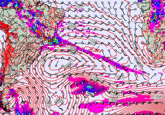 South Atlantic forecast chart for Friday, September 26th, 2025 at 12:00 AM
