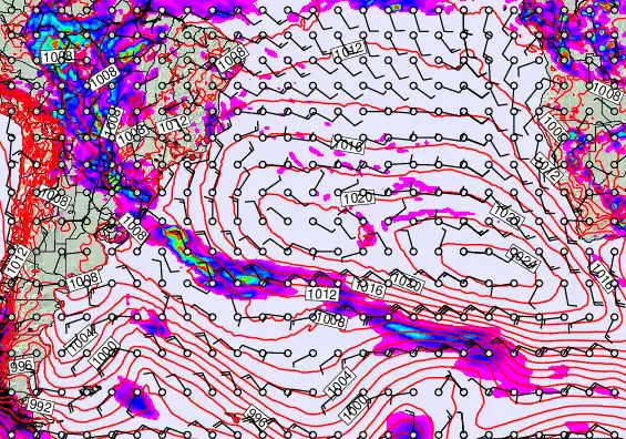 South Atlantic forecast chart for Tuesday, December 23rd, 2025 at 6:00 PM
