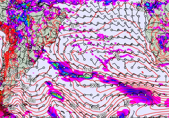 South Atlantic forecast chart for Wednesday, December 24th, 2025 at 6:00 AM