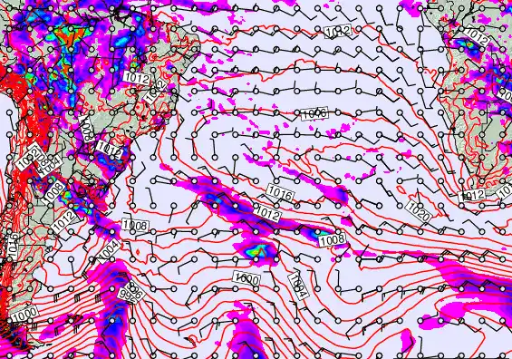 South Atlantic forecast chart for Thursday, December 25th, 2025 at 12:00 AM