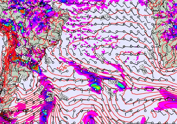 South Atlantic forecast chart for Thursday, December 25th, 2025 at 6:00 AM