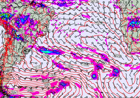 South Atlantic forecast chart for Friday, December 26th, 2025 at 6:00 AM