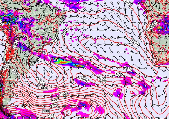 South Atlantic forecast chart for Friday, December 26th, 2025 at 12:00 PM