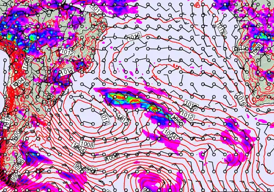 South Atlantic forecast chart for Saturday, December 27th, 2025 at 12:00 AM