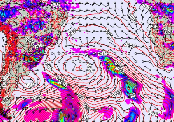 South Atlantic forecast chart for Sunday, December 28th, 2025 at 12:00 AM