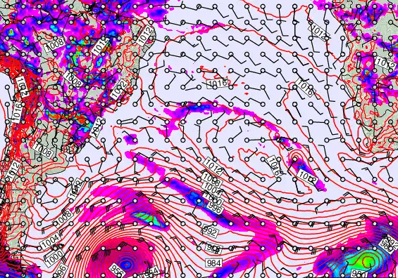 South Atlantic forecast chart for Monday, December 29th, 2025 at 12:00 AM