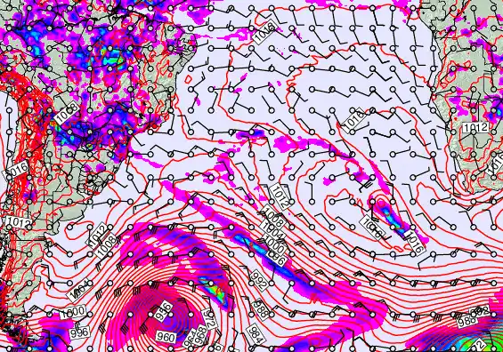 South Atlantic forecast chart for Monday, December 29th, 2025 at 6:00 AM