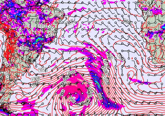 South Atlantic forecast chart for Tuesday, December 30th, 2025 at 6:00 AM