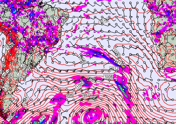 South Atlantic forecast chart for Wednesday, December 31st, 2025 at 6:00 AM