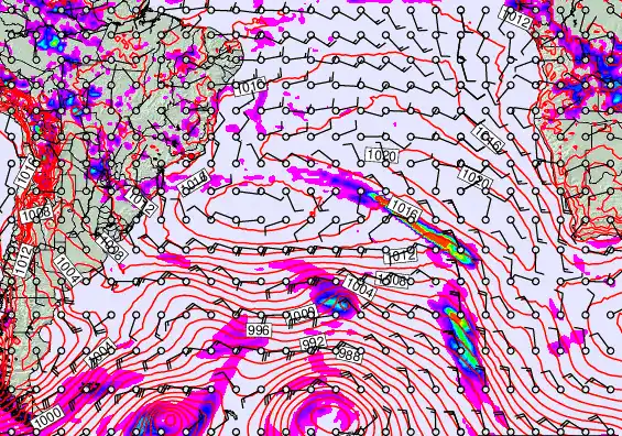 South Atlantic forecast chart for Wednesday, December 31st, 2025 at 12:00 PM