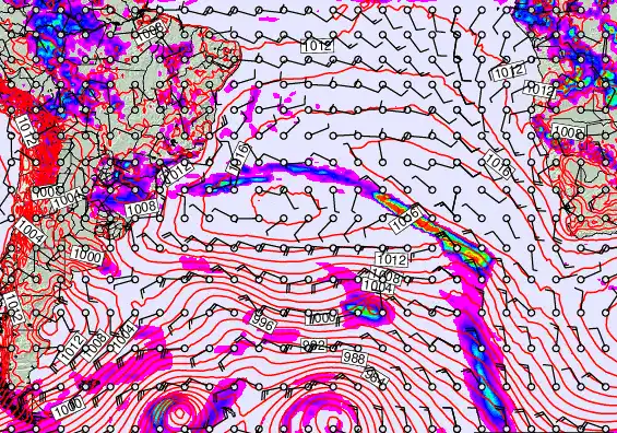 South Atlantic forecast chart for Wednesday, December 31st, 2025 at 6:00 PM