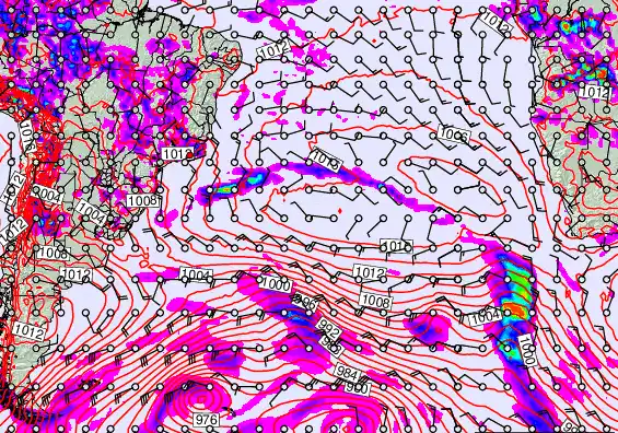 South Atlantic forecast chart for Thursday, January 1st, 2026 at 6:00 AM