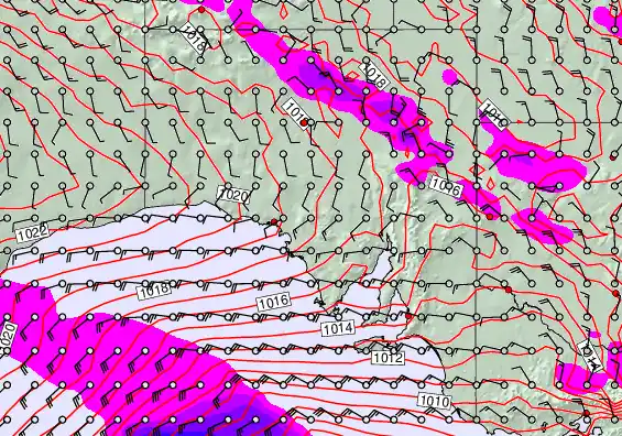 South Australia forecast chart for Friday, September 19th, 2025 at 12:00 AM