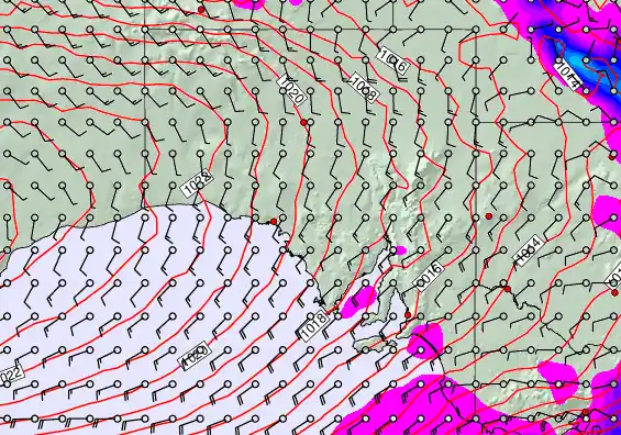 South Australia forecast chart for Friday, September 19th, 2025 at 6:00 PM