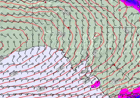 South Australia forecast chart for Saturday, September 20th, 2025 at 12:00 AM