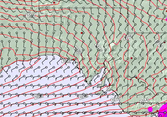 South Australia forecast chart for Saturday, September 20th, 2025 at 6:00 AM