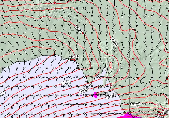 South Australia forecast chart for Saturday, September 20th, 2025 at 12:00 PM
