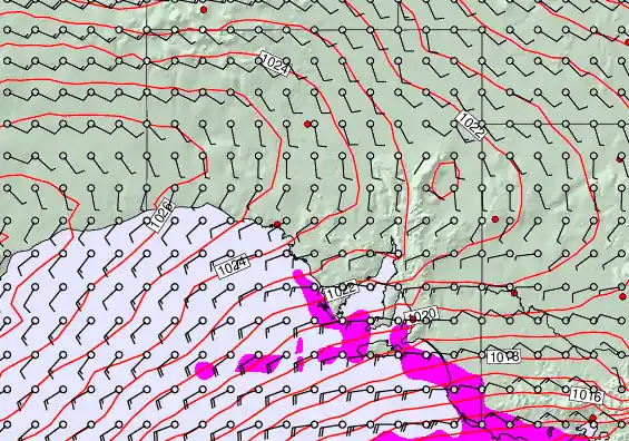 South Australia forecast chart for Sunday, September 21st, 2025 at 12:00 AM