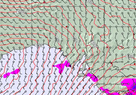 South Australia forecast chart for Sunday, September 21st, 2025 at 12:00 PM