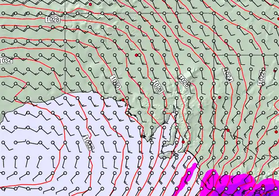 South Australia forecast chart for Monday, September 22nd, 2025 at 12:00 AM