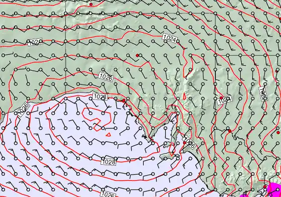 South Australia forecast chart for Wednesday, September 24th, 2025 at 6:00 AM