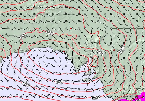 South Australia forecast chart for Wednesday, September 24th, 2025 at 12:00 PM