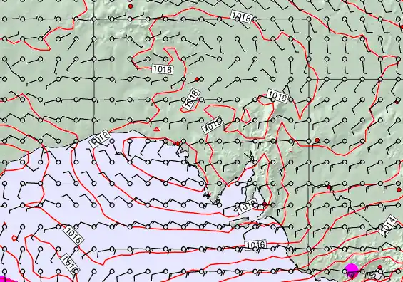 South Australia forecast chart for Thursday, September 25th, 2025 at 6:00 AM