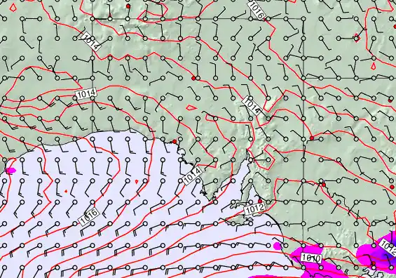 South Australia forecast chart for Friday, September 26th, 2025 at 12:00 PM