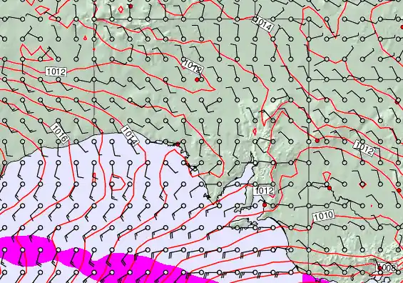 South Australia forecast chart for Friday, September 26th, 2025 at 6:00 PM