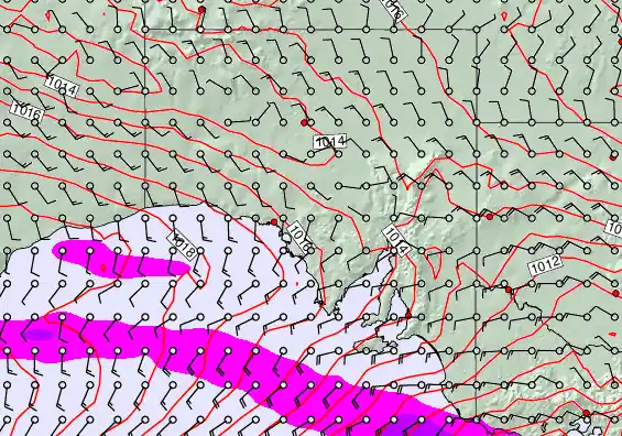 South Australia forecast chart for Saturday, September 27th, 2025 at 12:00 AM