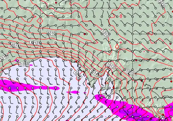 South Australia forecast chart for Saturday, September 27th, 2025 at 6:00 AM