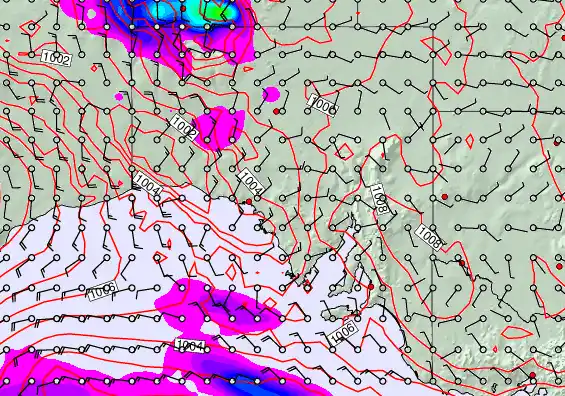 South Australia forecast chart for Thursday, November 27th, 2025 at 6:00 PM