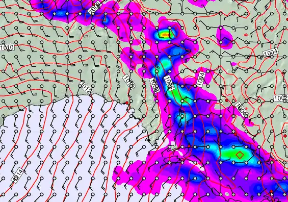 South Australia forecast chart for Friday, November 28th, 2025 at 12:00 PM
