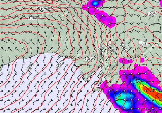 South Australia forecast chart for Friday, November 28th, 2025 at 6:00 PM