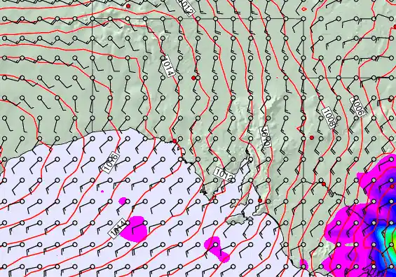 South Australia forecast chart for Saturday, November 29th, 2025 at 12:00 AM
